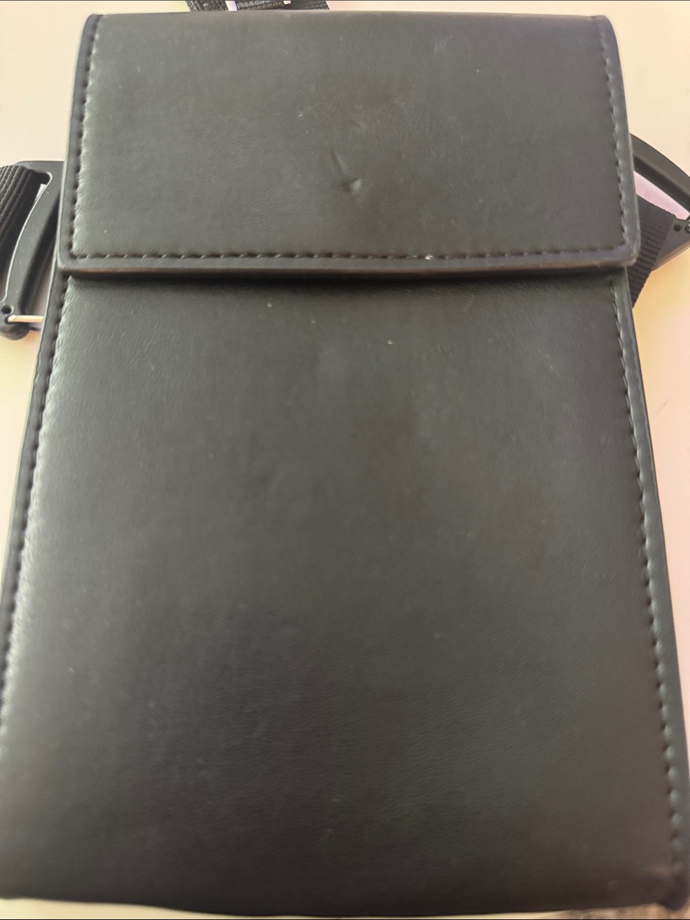 Zara Black Leather Crossbody Phone Pouch - Men - Picture 5 of 9